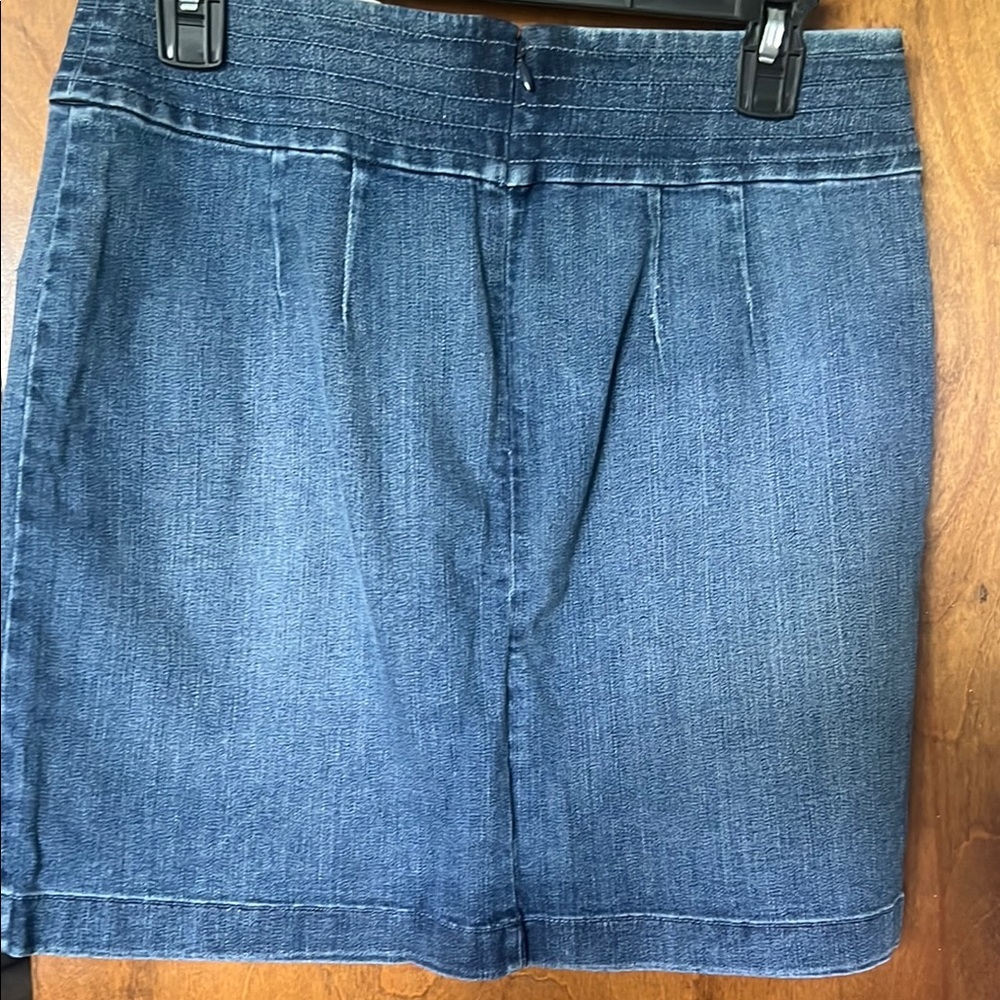 LOFT Blue Mini Pencil Skirt with Cargo Style - Picture 2 of 5